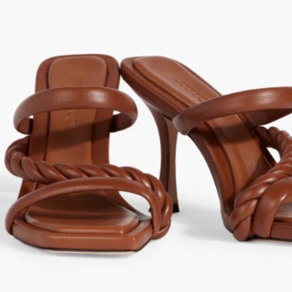 RELISTED - New in box! JIMMY CHOO Diosa 90 twisted leather mules. Orig $850 - Picture 2 of 8